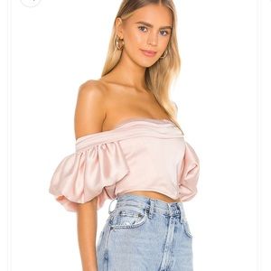Princessa corset top puff sleeves pink princess bustier